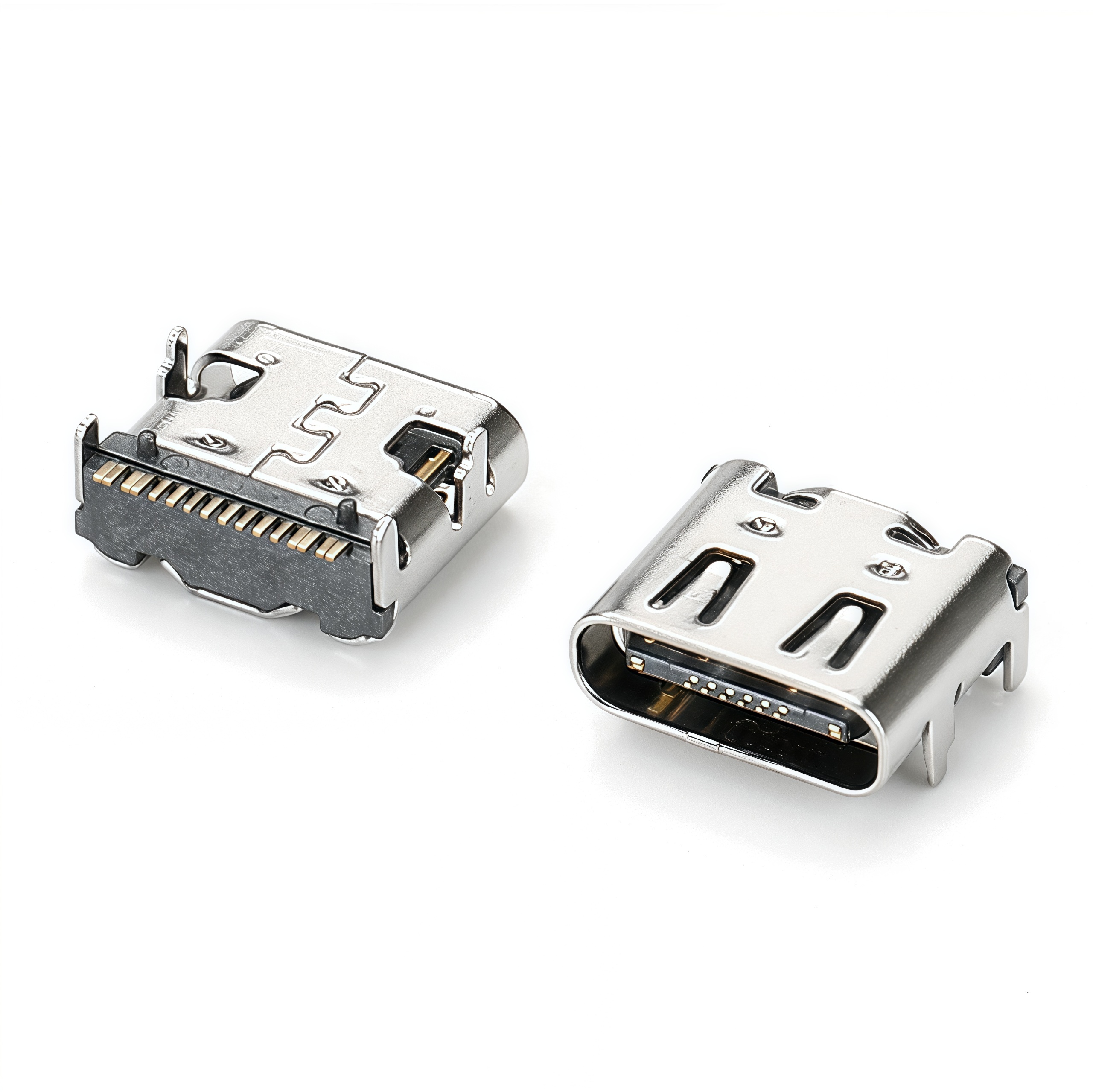 TYPE-C 板上16P母座 黑胶带弹