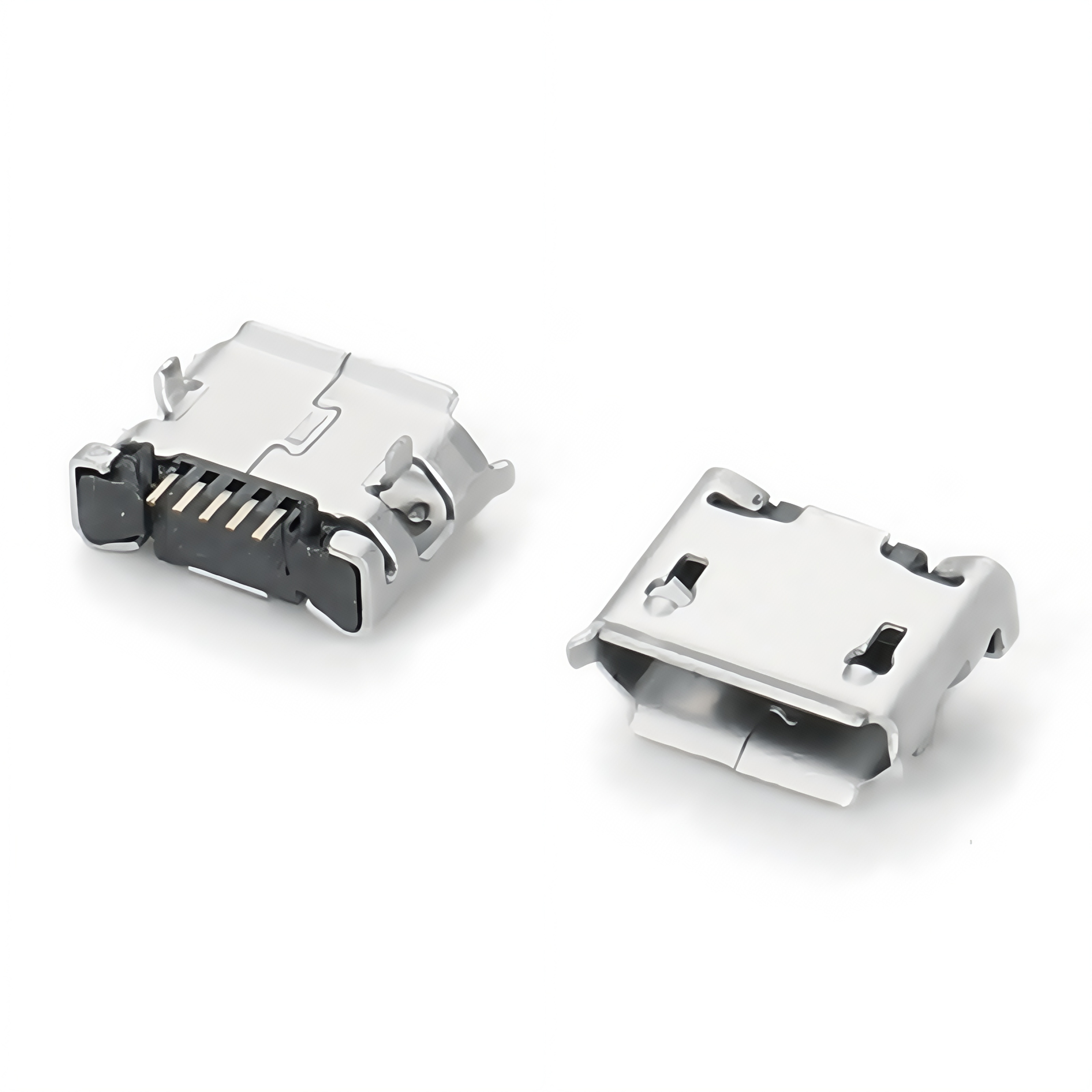 USB 2.0 MICRO 板上卧贴